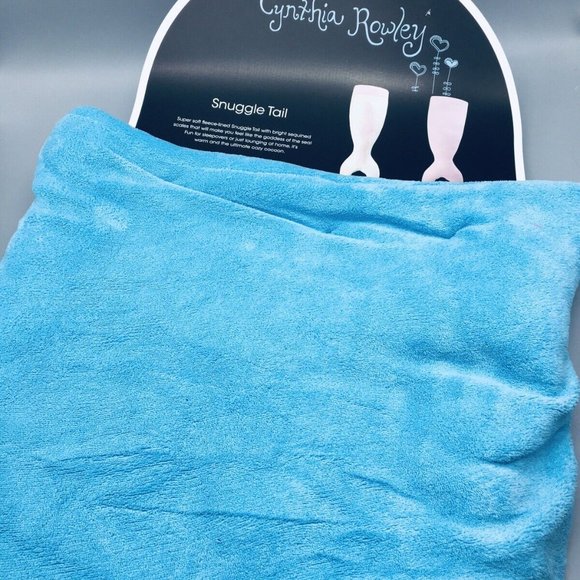 Cynthia Rowley Ocean Blue Purple Sequins Mermaid Tail Sleeping Bag Snuggle Wrap - Picture 5 of 12